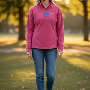 Columbia Women's Vibrant Pink Fleece Pullover